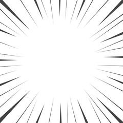 Naklejka premium Сomic effect background with dynamic manga speed line design and anime motion energy for action scenes and dramatic visual impact. Vector
