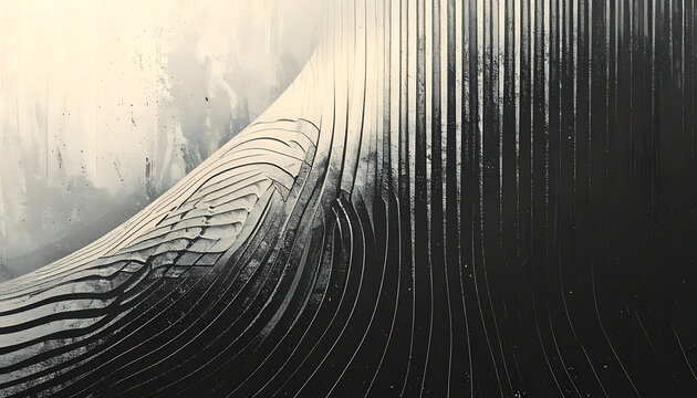 Abstract digital wave pattern with flowing particles and pixelated texture, futuristic data stream effect