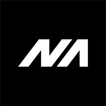 Futuristic minimalist monogram featuring bold, parallel diagonal slashes forming letters N and A.