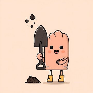 Cute cartoon pig character with smiling face in flat vector style.