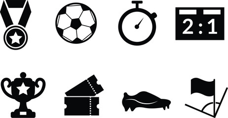 Football match icon set © Tanmoy