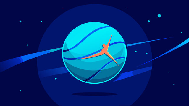 Digital illustration of earth with global network connections and location marker