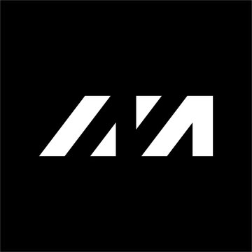 Minimalist logo featuring thick, parallel diagonal black bars shaping an abstract N and A.