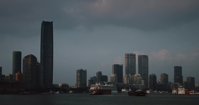 Shanghai, China. Shanghai's financial district at day with vibrant and modern