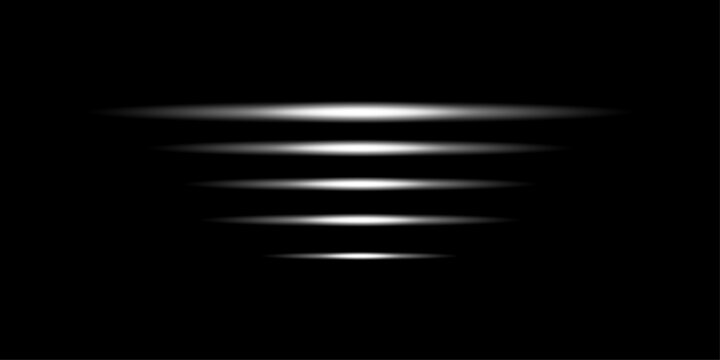 Abstract black background with white horizontal gradient lights