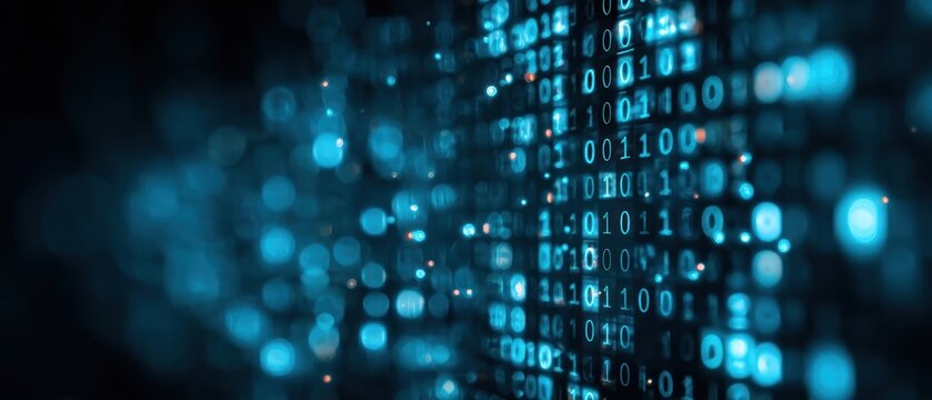 Abstract digital data stream background