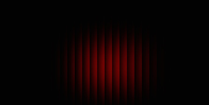 Abstract red vertical lines creating a dramatic spotlight effect on a dark black background with soft subtle glowing gradient light