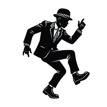 vector image of Rude Boy dancing Ska