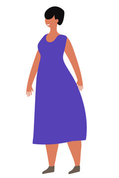 woman in purple dress