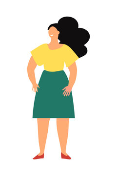woman girl people illustration isolated lady curly hair dress