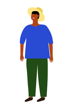 man with a hat worker