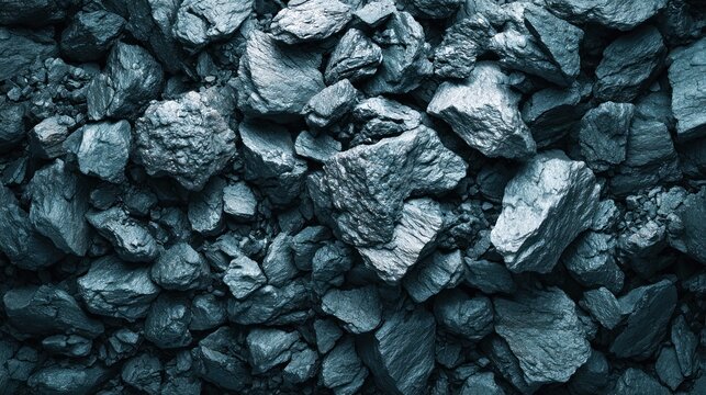 close-up of a pile of coal, a natural resource used for energy