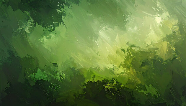 Abstract textured background with dappled light and bokeh effect, varying shades of green and yellow
