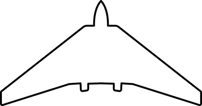 Aircraft top view line icons set. Silhouettes of American and Russian military and civilian aircraft models. Plane illustration sign collection. Airplane symbol. Air plane, plane, travel. Vector