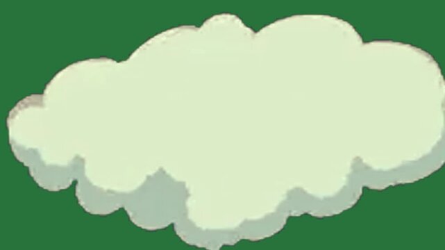 Simple and minimalist animated cloud, for use in digital projects.