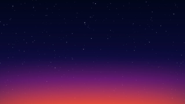 starry night glowing and shiny stars sunset sky ,space and galaxy dark science landscape social media background