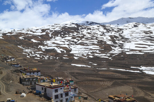 Scenic Spiti Valley Mountain Landscape with Famous Villages Monasteries and Himalayan Views