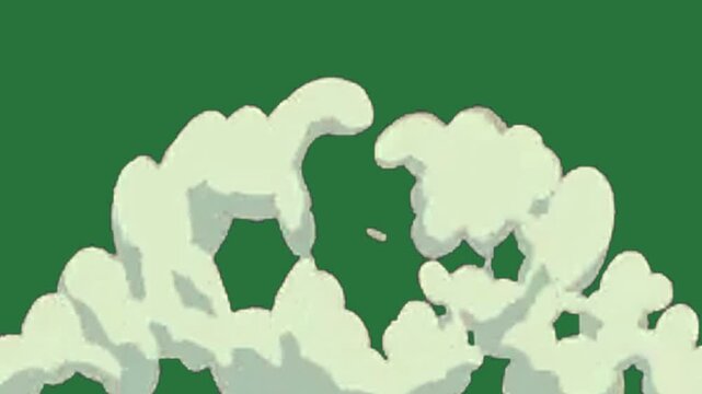 Moving animated cloud with unique patterns and fantgeneral 1y effects.