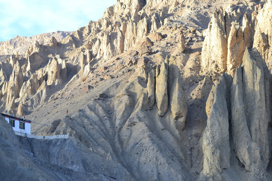 Spiti Valley Landscape Featuring Kaza Kibber Langza and Key Monastery in Himachal Pradesh
