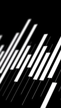 Vertical video: On start white diagonal bars shifting, blurring, revealing blue code behind canvas