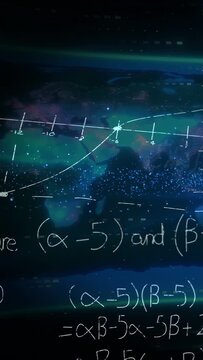 Vertical video: Given roots fading in, handwritten math expanding and plotting curve to show y?4