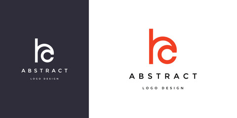 Letter HC logo design template as an abstract vector graphic icon with minimalist typography for modern corporate branding identity systems © Designer996