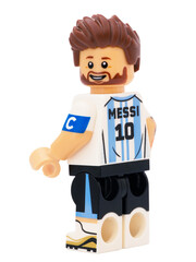 Obraz premium Dortmund - Deutschland 28. Mai 2026 - Lego Minifigure Fussballer Lionel Messi