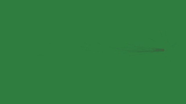 Bullet shot fire explosion with green screen background. Perfect for use in action sequences and explosive video projects. - Professional Chroma Key Footage