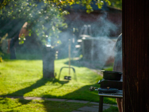 smoke from outdoor cooking