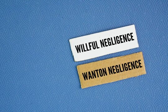 Two words Types Of Negligence: Willful and Wanton Negligence. severe form of reckless misconduct. It goes beyond simple carelessness, involving a conscious, intentional disregard for the safety