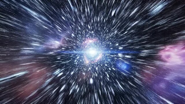 Stunning cosmic explosion with bright starburst and colorful galaxy nebula in deep space