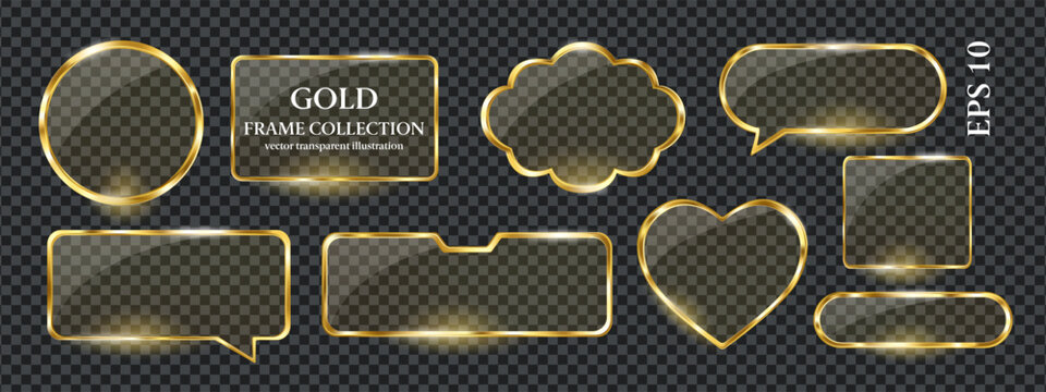 Gold golden light for frame button glass and rectangle box 3d. Text label liquid for neon circle orange and template interface sign. Button gold tech for frame element bar and background.