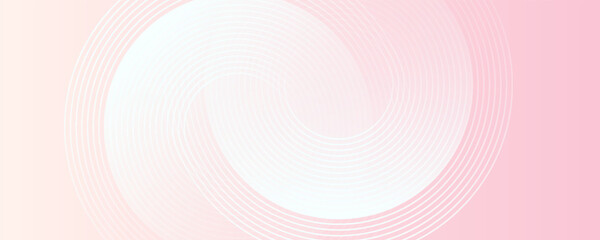 Obraz premium Modern banner background pastel colorful pink and yellow gradations. Circle effect abstract art