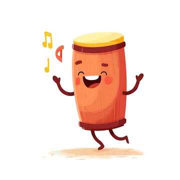 Happy cartoon piggy bank with coins and cheerful face.