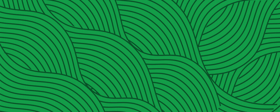 Seamless green vineyard pattern with organic wavy lines of grape fields. Eco‑friendly farm texture, abstract striped landscape, natural agriculture background, botanical vector design for rustic decor
