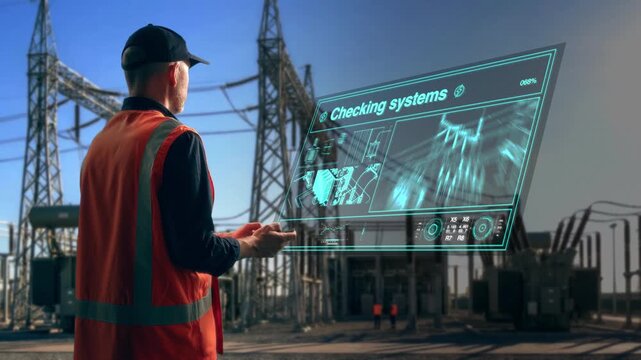 Operator Interactively Managing Substation Diagnostics Through Advanced Holographic And Gesture Technology
