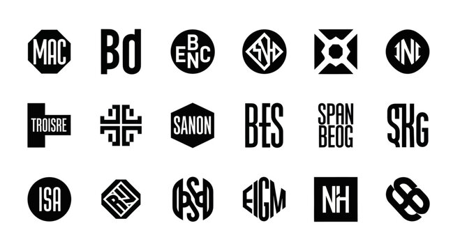 Monogram Logo Design Collection - Initials and Abstract Symbols
