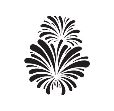 Black and white graphic of stacked fireworks exploding with fireworks explosion celebration sparkler abstract firecracker new year