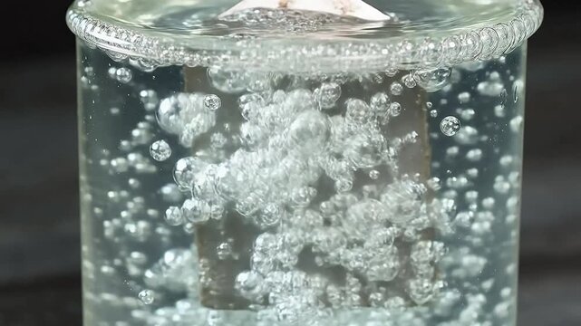 Zinc in Hydrochloric Acid - Hydrogen Bubble Evolution