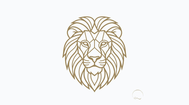 Vector illustration of a wild lion king head with a tribal tattoo design, featuring an easter egg with a ribbon and floral ornament