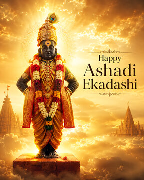Devshayani Ekadashi/ Ashadhi Ekadashi/ Maha Ekadashi/ Pandharpur Wari Harishayani/ Shayani Ekadashi/ Vitthal Ekadashi/ Prabodhinipurv Ekadashi/ Lord Vitthal Rukmini Devotional Hindu Festival 