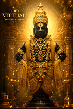 Premium Commercial Vitthal Vithoba Panduranga Hari Pandharinath Festival Illustration for Ashadhi Ekadashi Kartiki Ekadashi Maghi Ekadashi Chaitri Ekadashi and Guru Purnima