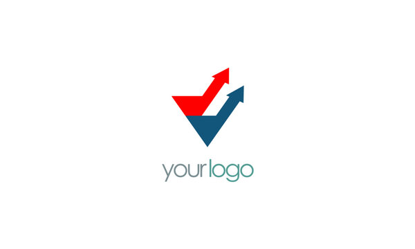 Dynamic Dual Arrow Logo Illustrating Growth Trajectory and Positive Movement with Distinctive Colors, Designed for Modern Business and Investment Strategies, Upward Trend Insight