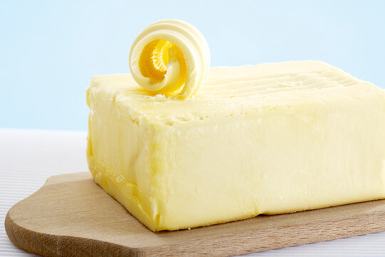 Block of butter, close-up