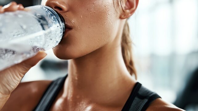 Electrolyte Drink close up hydration drink after workout fitness recovery active lifestyle concept