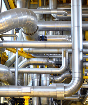 Pipework in a factory