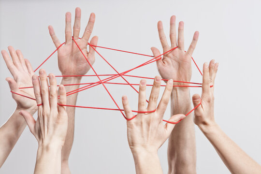 Connection, Team, Teamwork, Relationship, Hands, Cat's Cradle