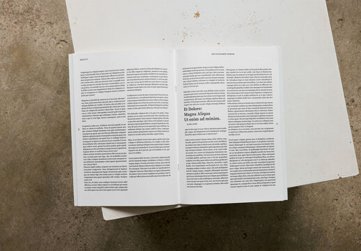 Mockup Of Customizable Open Magazine