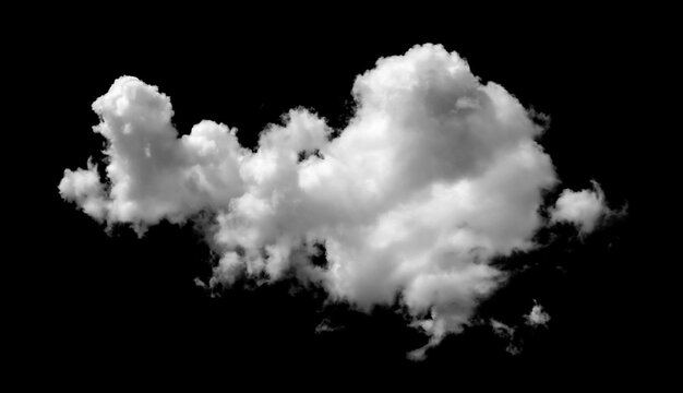 cloud isolated on a black background. Concept effect design smoke fog, smog cloudy cutout, Mist overlay on Sky Summer. white fluffy clouds, dark grey storm condensation.