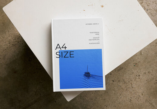 Mockup Of Customized Closed A4 Magazine